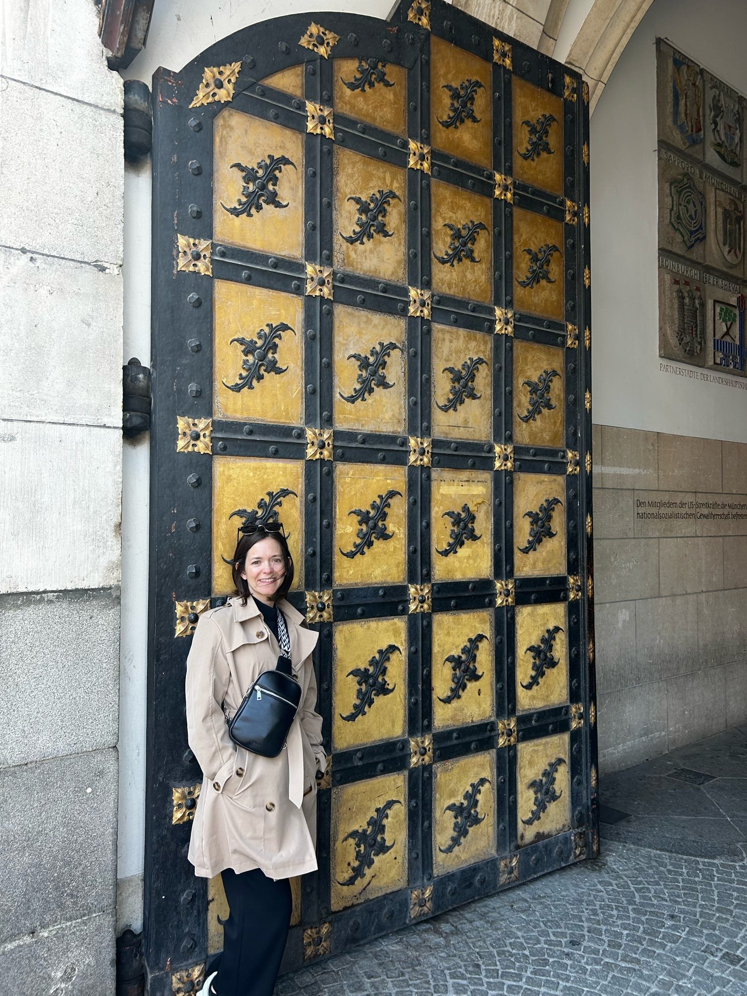 Traveler visiting a historic landmark in Germany